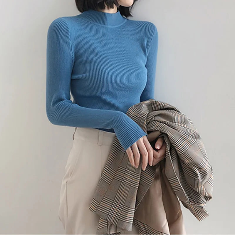 Heliar Dames Turtleneck Trui Gebreide Zachte Truien Kasjmier Truien Basic