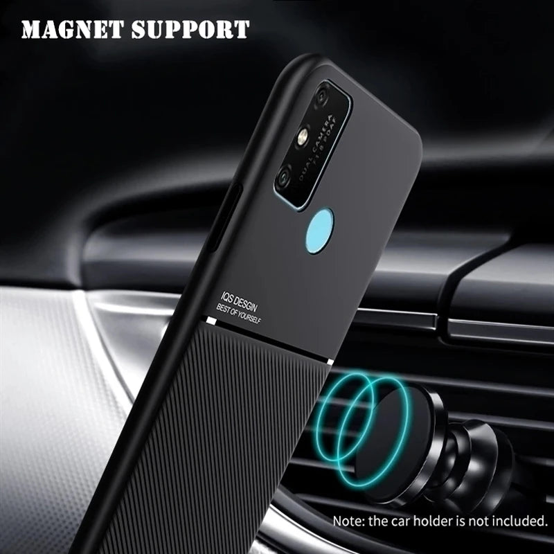 Voor Samsung A51 A71 hoesje Luxe matte magneet leren telefoonhoesje op Samsung