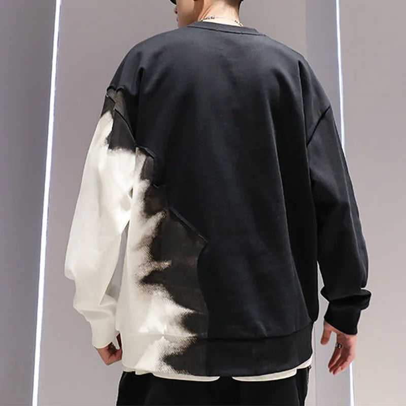 Autumn Winter American Fashion Brand Gradient Round Neck with Plush Plush and