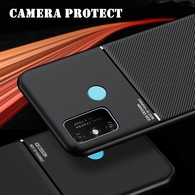 Voor Samsung A51 A71 hoesje Luxe matte magneet leren telefoonhoesje op Samsung