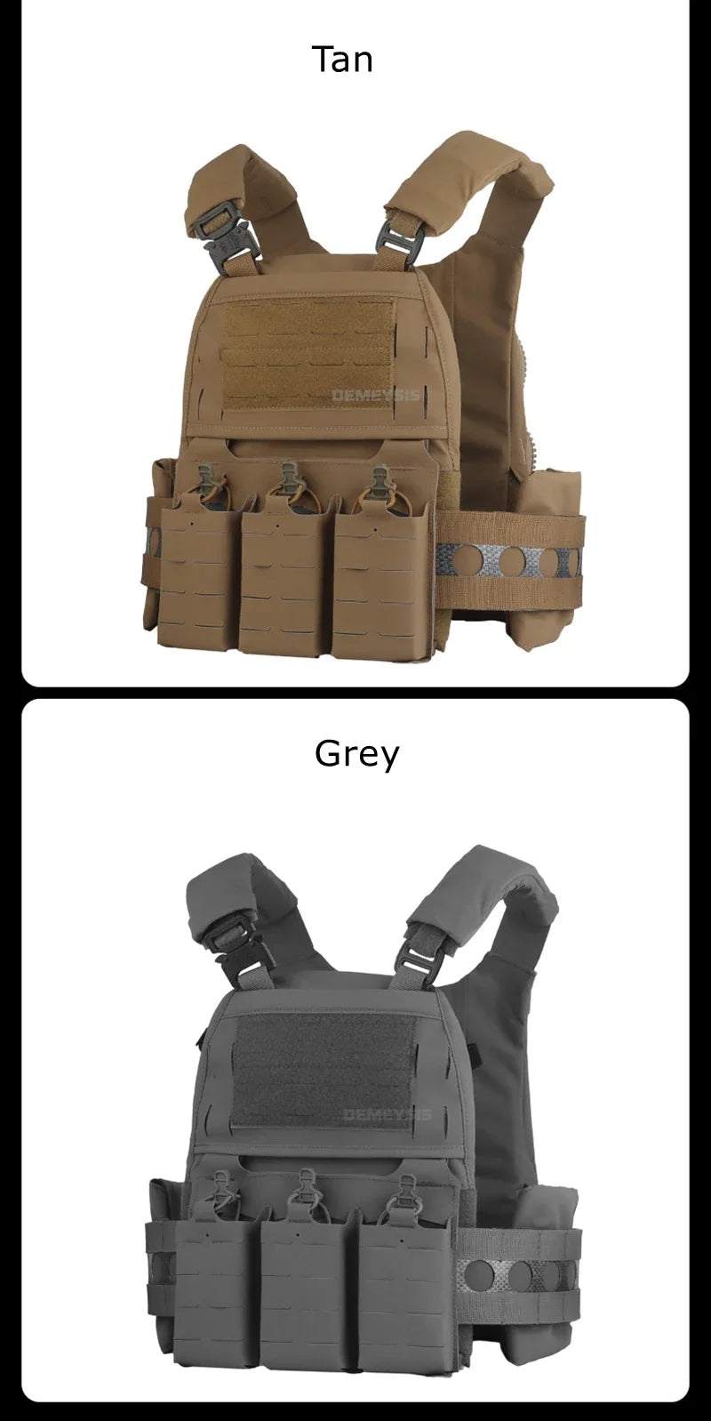 Tactical Vest Airsoft Plate Carrier Military Training Modular Molle System with Triple Magazine