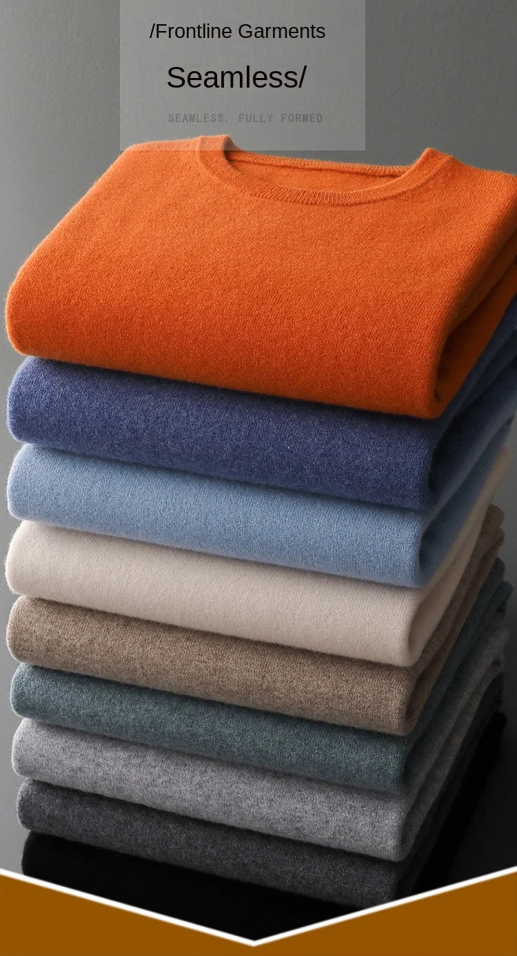 Cashmere Sweater O neck Pullovers Men s Loose Oversized M 3XL Knitted Bottom Shirt Autumn Winter