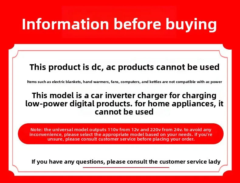 Car Inverter 12v24v to 110v220v Power Socket Conversion for Home Use
