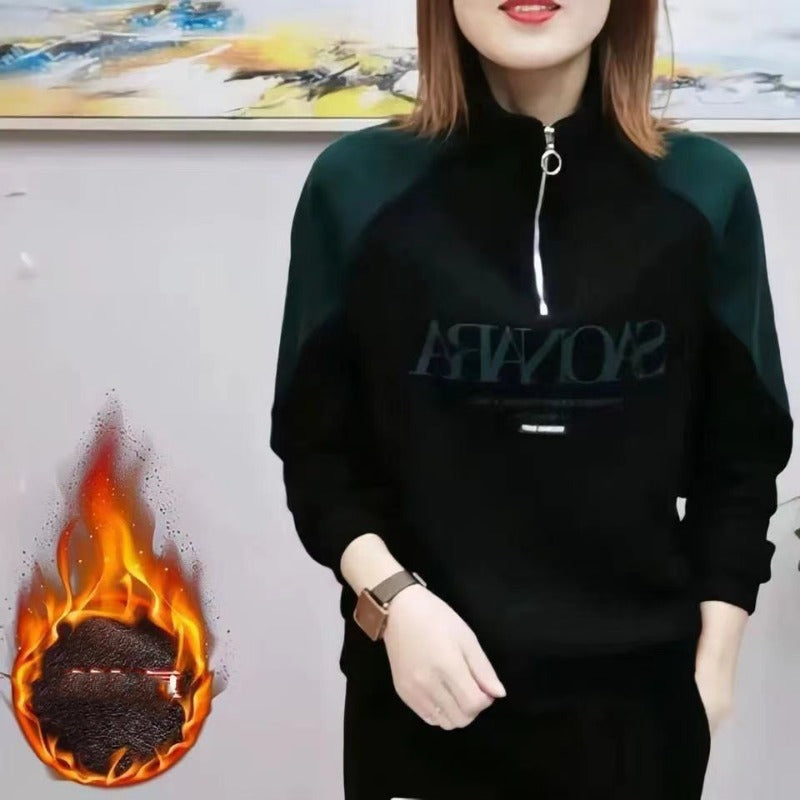 Herfst Winter Dames Trui Turtleneck Effen Letterprint Rits Lantaarn