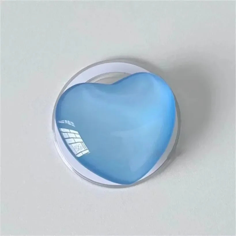 Desktop Magnetic Phone Holder Cute Glass Love Heart Design Cell Phone Support