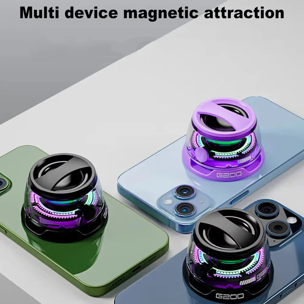 Mini Portable Bluetooth Speaker G200 RGB Color Light Magnetic Speaker Bt5.3