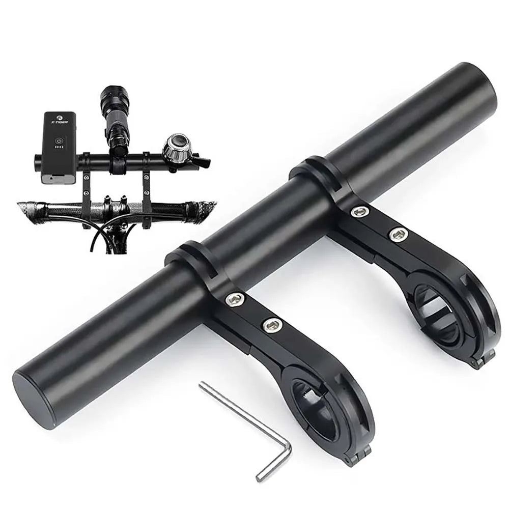 20 cm aluminium fietsstuur met verlengde beugel voor mountainbike koplamp