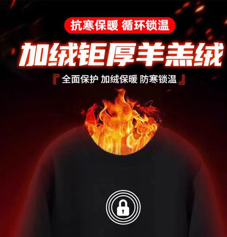 Fleece hoodie zonder capuchon voor dames en heren, dikke lamsfleece ronde hals, High Street top