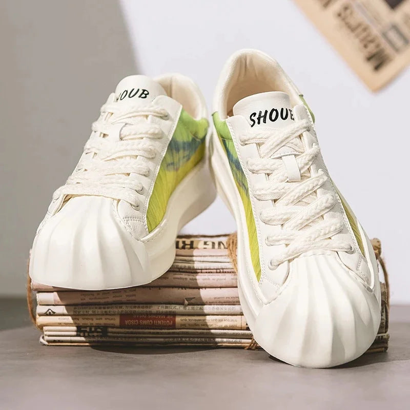Casual Trendy Summer Shell Head Men s Shoes Breathable Niche Design Sensibility Sports White