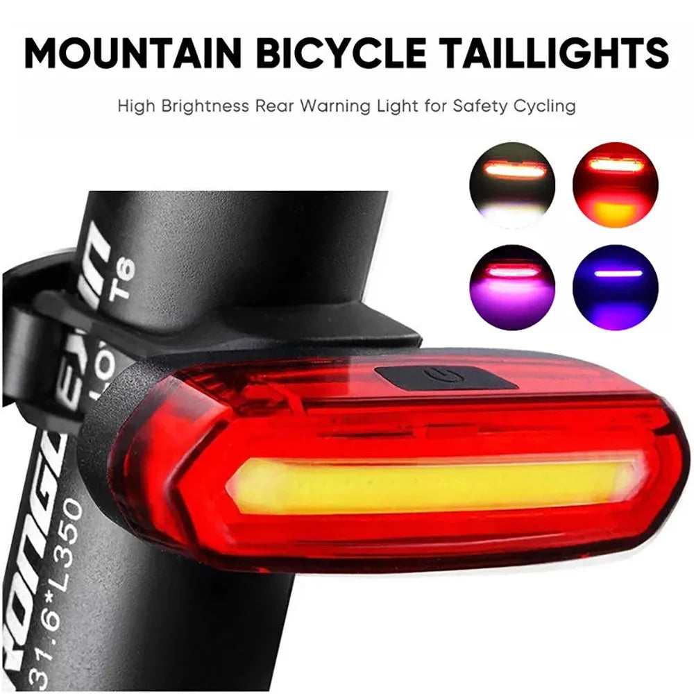 MTB Racefiets Achterlicht USB Oplaadbaar LED Fiets Achterlicht Eenvoudig te Installeren