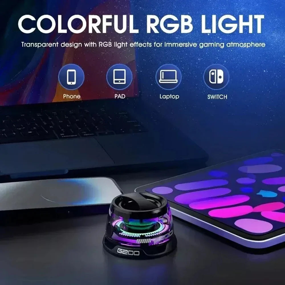 Mini Portable Bluetooth Speaker G200 RGB Color Light Magnetic Speaker Bt5.3