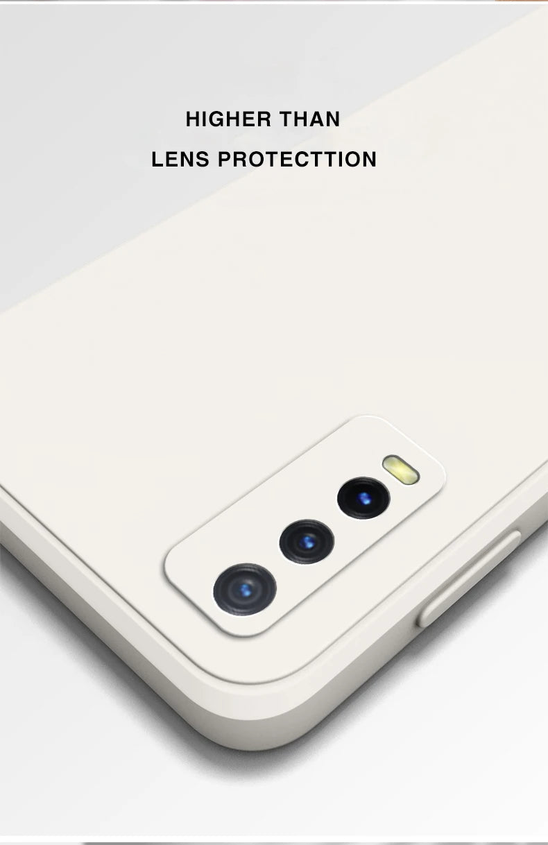 Interne, zachte telefoonhoes voor Vivo Y20i 6.51 V2027 V2032, vloeibare siliconen