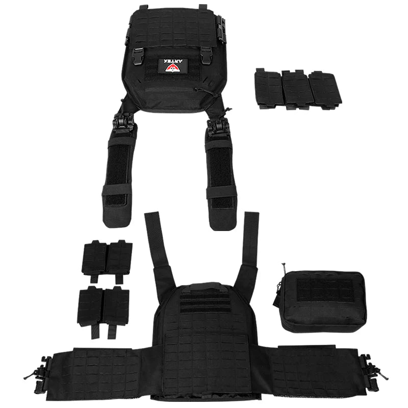 Tactical Plate Carrier Quick Release Fast Adjust Cummerbund Laser Cut Vest