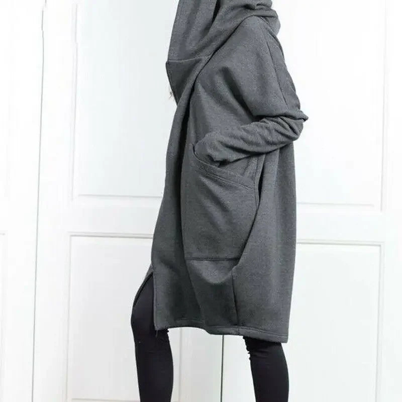 Hoodies Baggy Hooded Sweatshirt for Women Full Zip Up Woman Tops With Zipper In Loose Harajuku