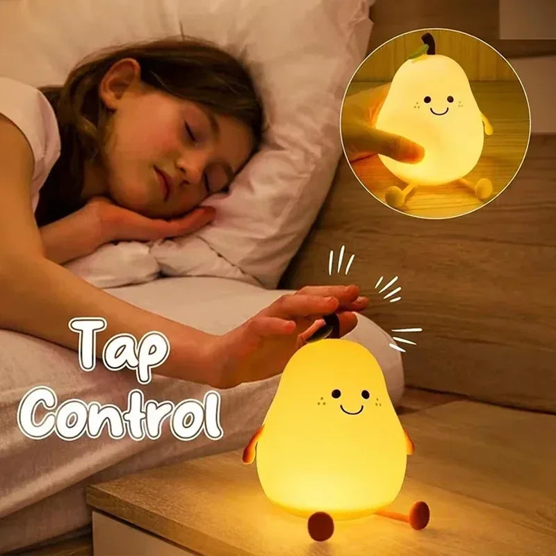Schattig nachtlampje, 3 niveaus dimbaar, kinderkamernachtlampje, superzacht siliconen