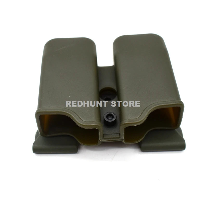 Tactical Double Magazine Holster Universal 9mm .40 Caliber Stack Mag Holder with 1.5 2 Inches Belt