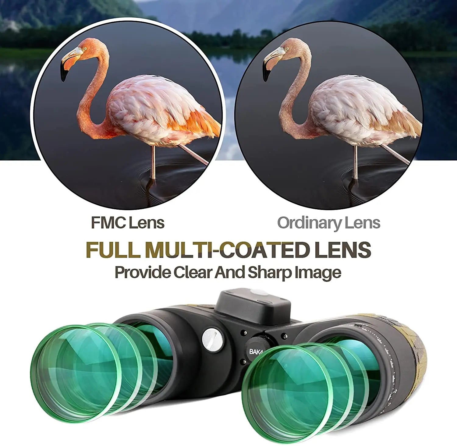 Boshile 10x50 Professionele Telescoop Militaire Marine Waterdichte Verrekijker Nacht