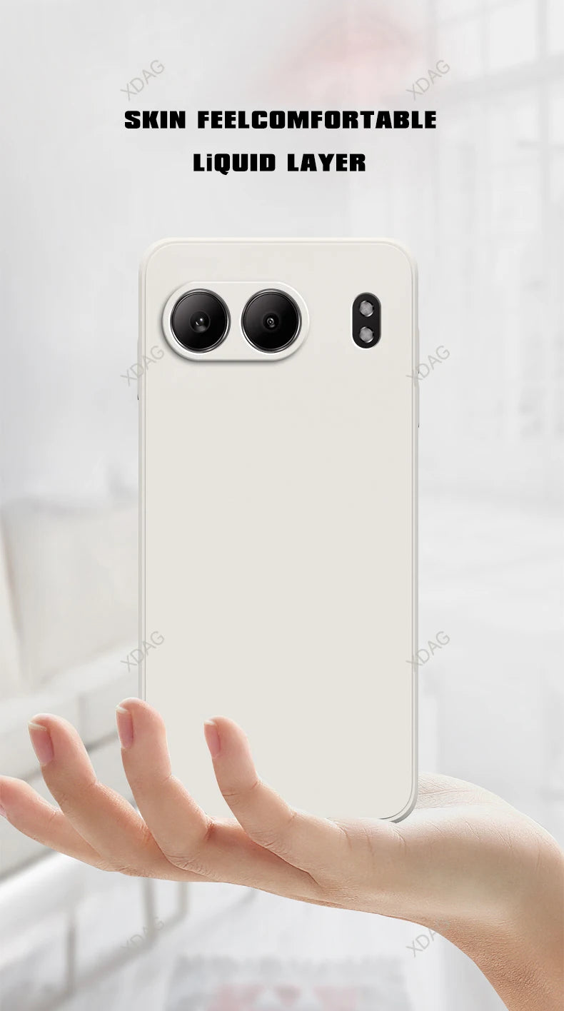 Eenvoudige vloeibare siliconen hoes voor OnePlus Nord 4 5G 6.74 Cph2663 lens