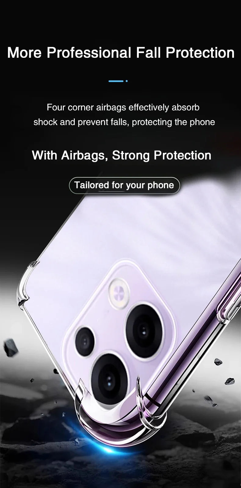 Airbag Clear telefoonhoesje voor Oppo Reno 13 Reno13 Pro F FS 13Pro 13F Reno13F S