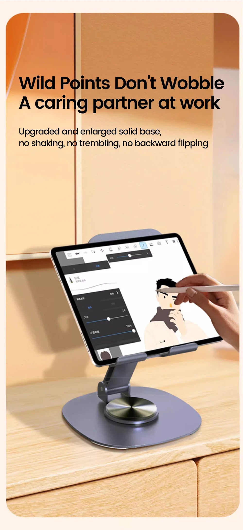 Olaf Draaibare Tafel Mobiele Telefoonhouder Ondersteuning Desktopstandaard Voor iPad Samsung