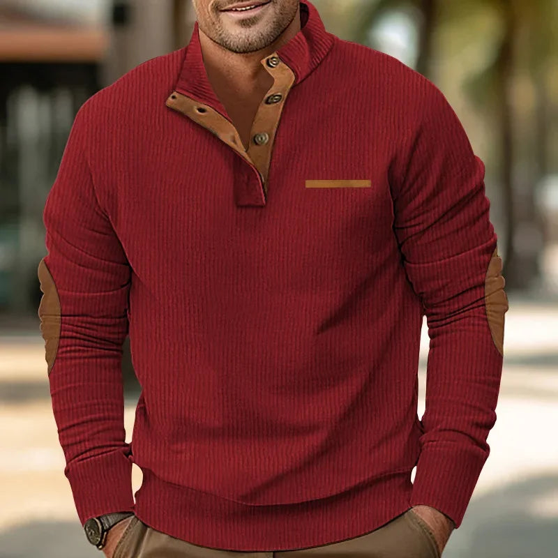Casual Outdoor Men s Jacket Spring Autumn Corduroy Long Sleeve Stand Collar Sweatshirt Comfortable