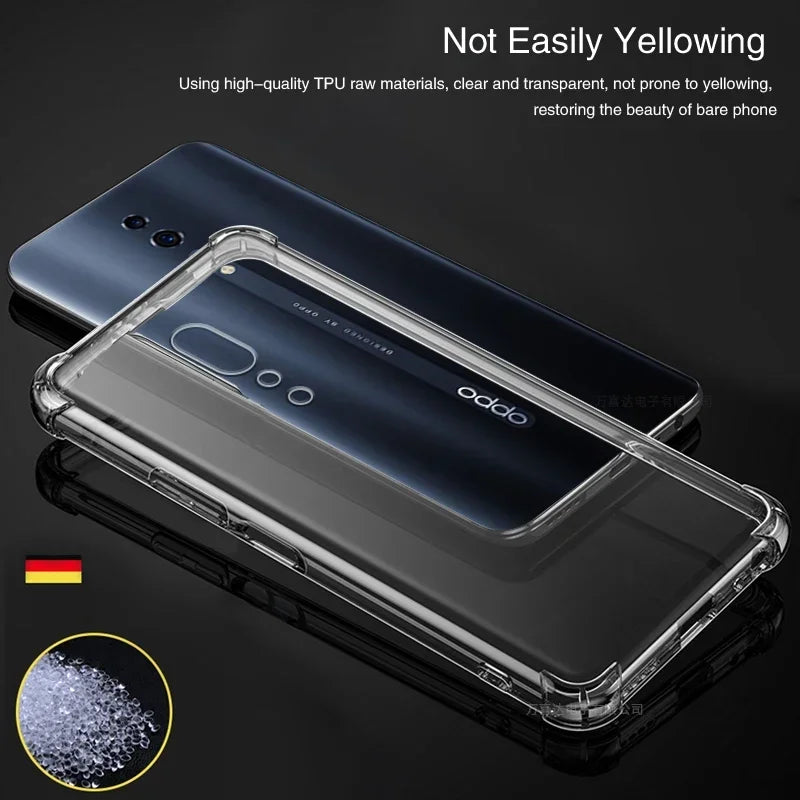 Transparent TPU Silicone Soft Phone Case for Oppo Reno2 Z F Reno 2 2Z 2F 10X
