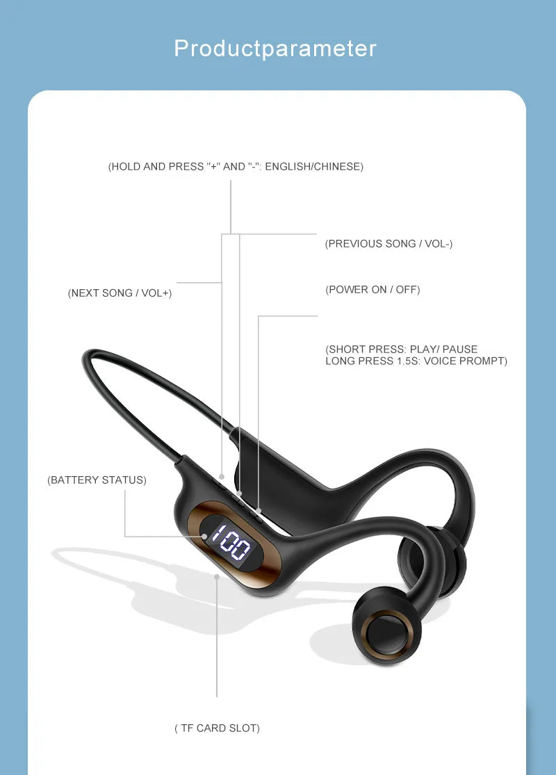 G3 Bone Conduction-hoofdtelefoon Air Conduction Bluetooth-hoofdtelefoon Draadloos