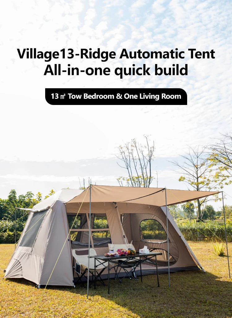 Sonuto Quick Setup Large Camping Automatic Tent 4 7 Person Double Hall Ridge