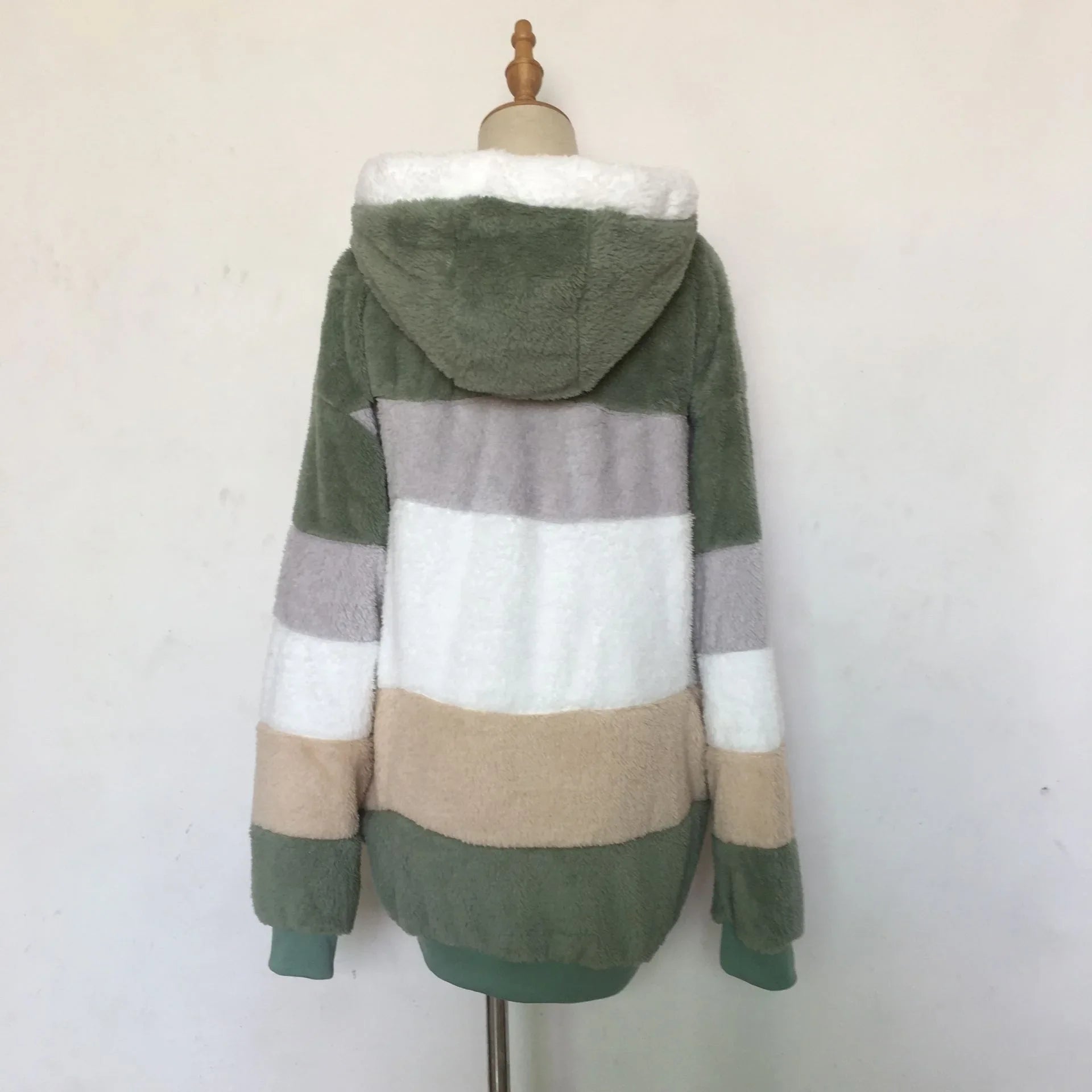 Oversized jas voor dames, herfst/winter, warme, zachte capuchon met capuchon