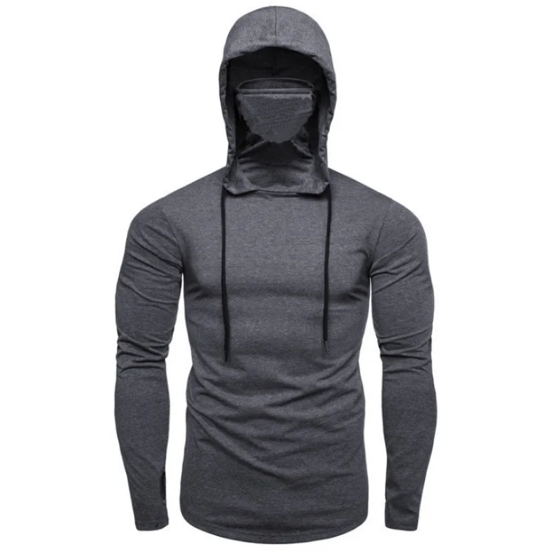 Embroidery Turtleneck Sweatshirt For Men Japanese Ninja Hoodies Autumn Hip Hop