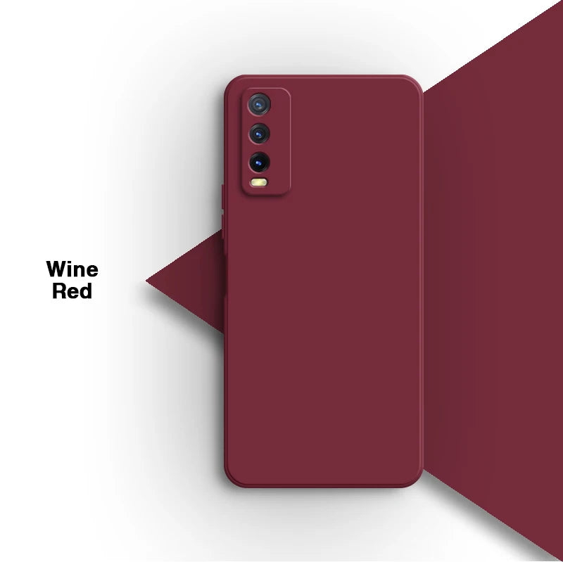 Interne, zachte telefoonhoes voor Vivo Y20i 6.51 V2027 V2032, vloeibare siliconen