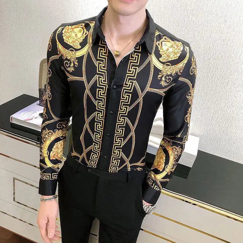 Summer Korean Style Retro Elegant Fashion Loose Casual Handsome Men s Shirt