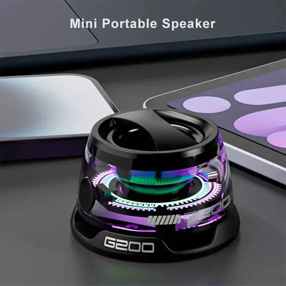 Mini Portable Bluetooth Speaker G200 RGB Color Light Magnetic Speaker Bt5.3