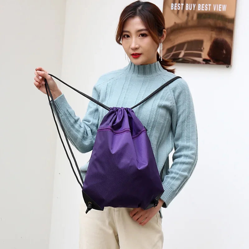 Lightweight Drawstring Sports Bag Large Capacity Basketball Bag Football Bag Outdoor Sports Portable
