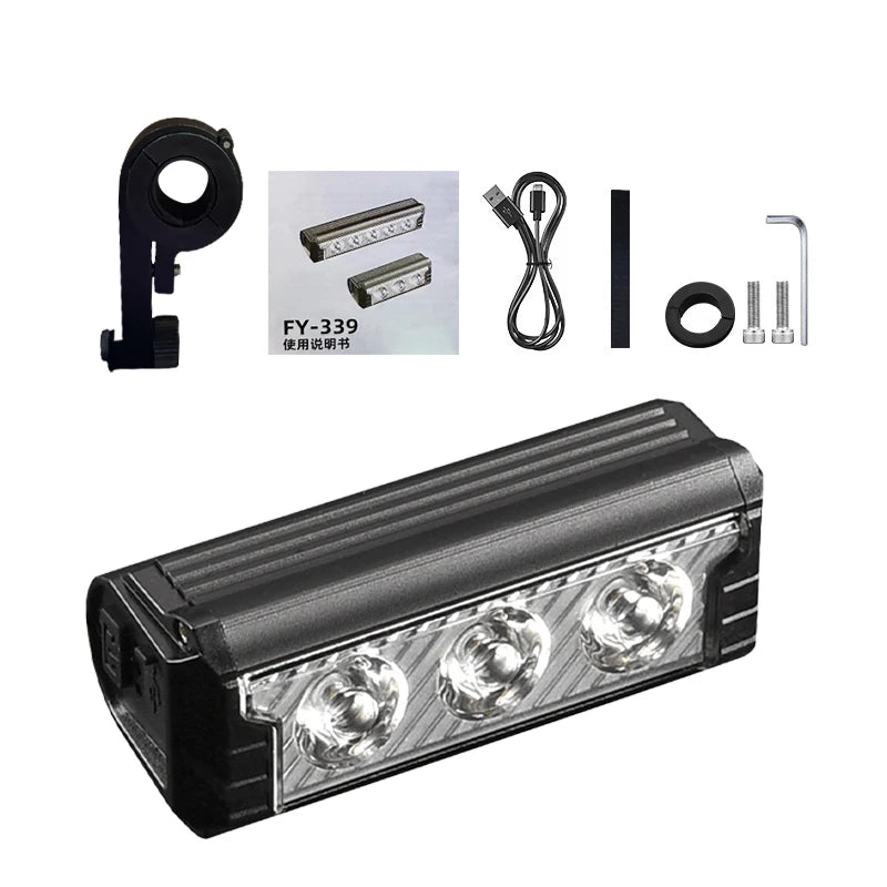 Bicycle Light Bike Front Lights Headlight Flashlight for Bicycle Rechargeable