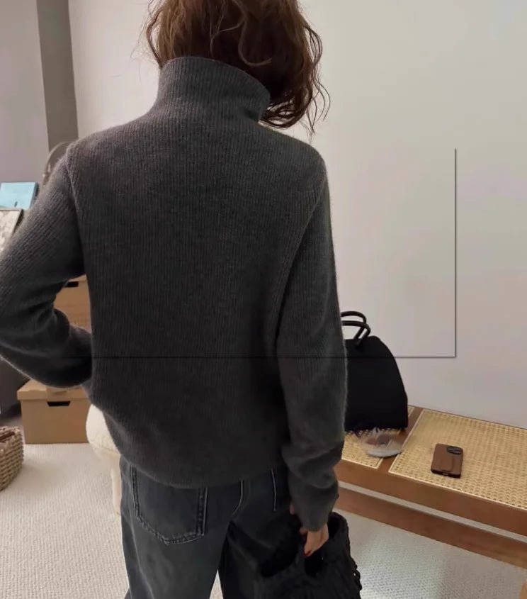 Europese goederen zachte wasachtige kasjmier gebreide cardigan herfst en winter modieus