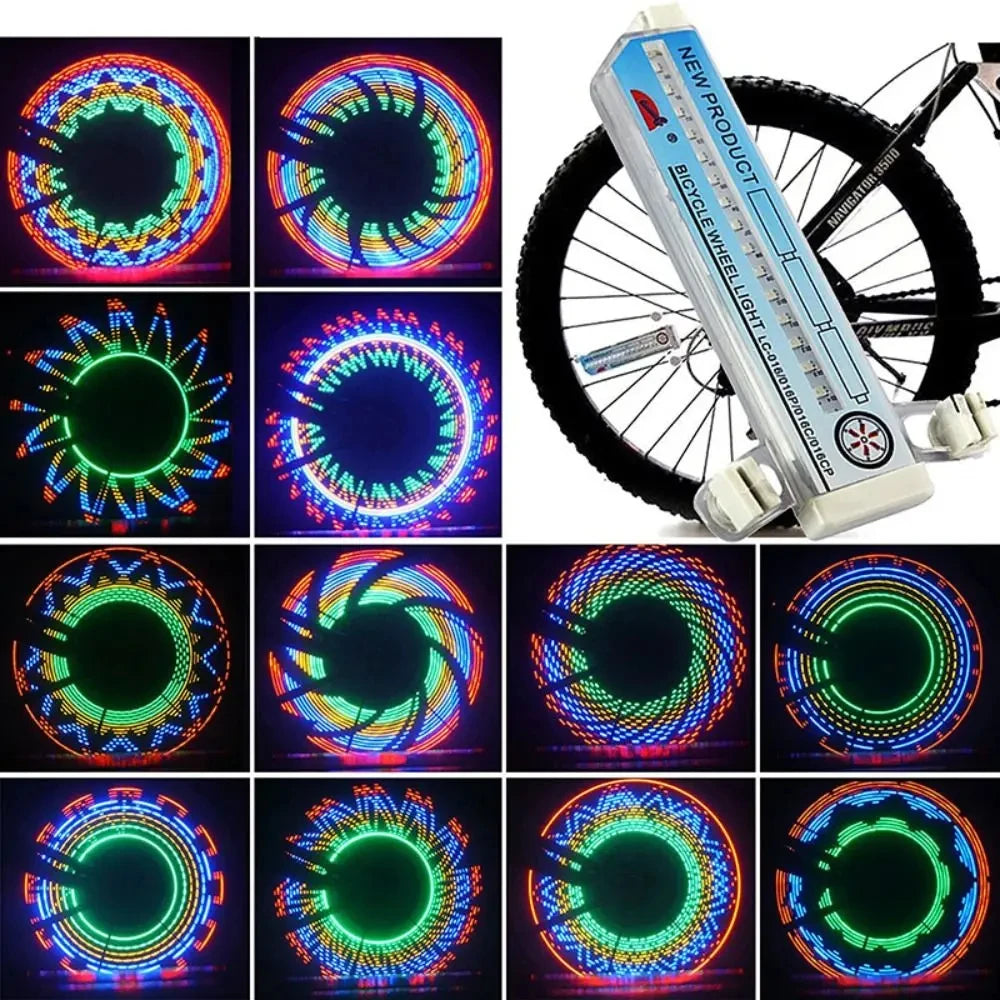Fietswielverlichting Spaakverlichting Waterdicht Schokinductie Kleurrijke Fietsspaakverlichting
