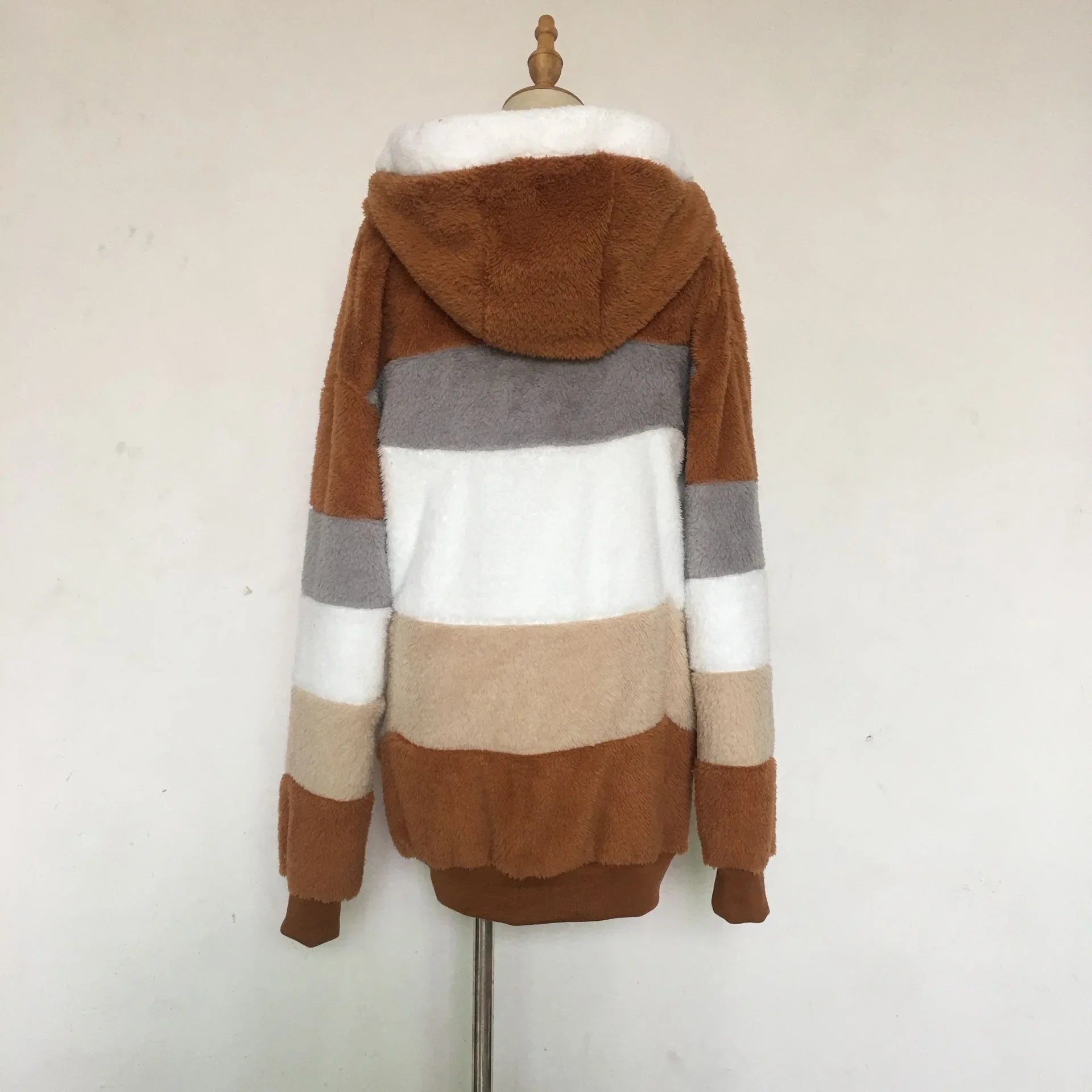 Oversized jas voor dames, herfst/winter, warme, zachte capuchon met capuchon