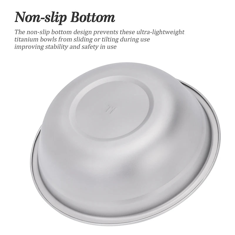 Boundless Voyage Titanium Bowl Rice Soup Salad Serving Bowl Ultralight Outdoor