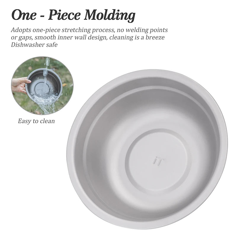 Boundless Voyage Titanium Bowl Rice Soup Salad Serving Bowl Ultralight Outdoor