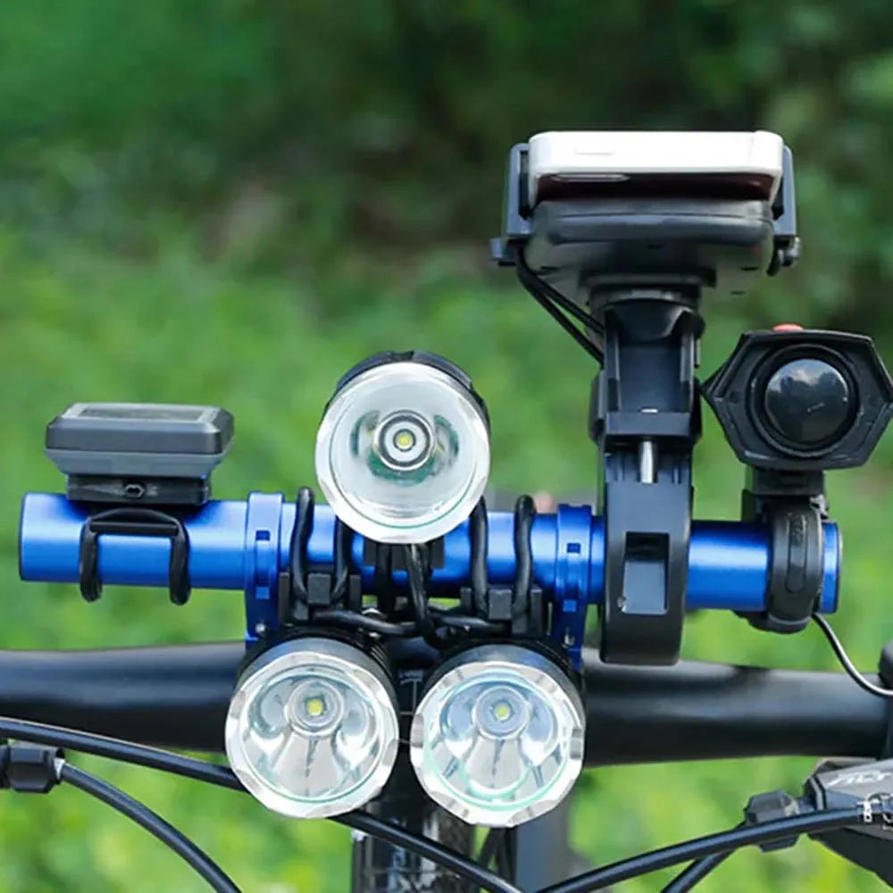 20 cm aluminium fietsstuur met verlengde beugel voor mountainbike koplamp