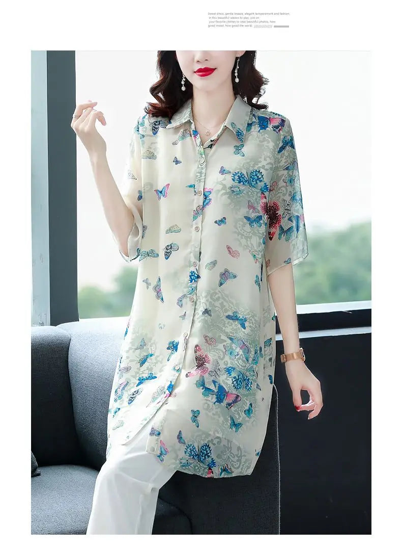 Zomer Polo Kraag Mode Korte Mouw Shirt Dames High Street Casual Los