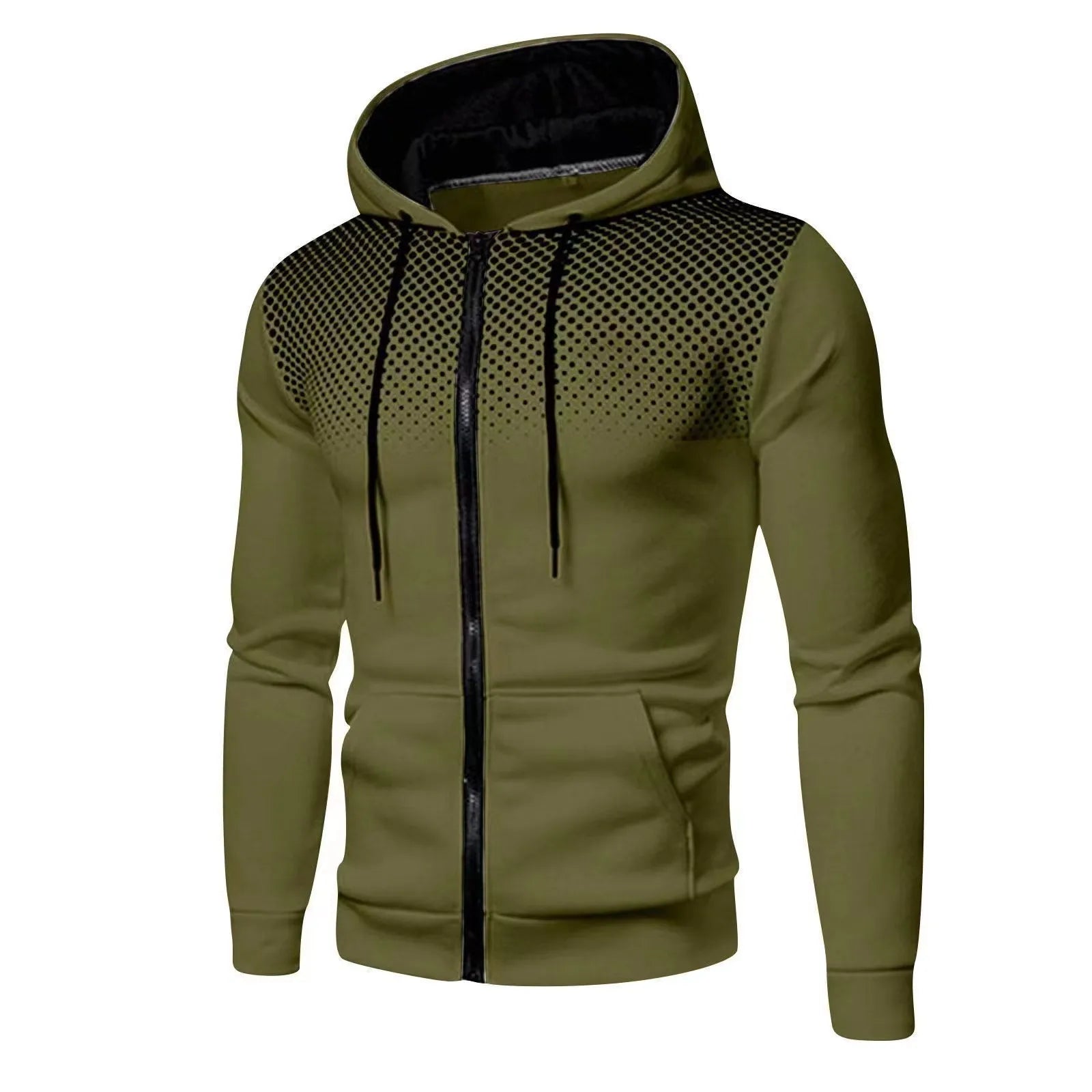 Men s Hoodie Jacket Streetwear Long Sleeve Sweatshirts Zipper Hooded Pullover