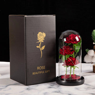 LED Galaxy Three Rose Artificial Flowers, Wedding Decoration, Creative Valentine