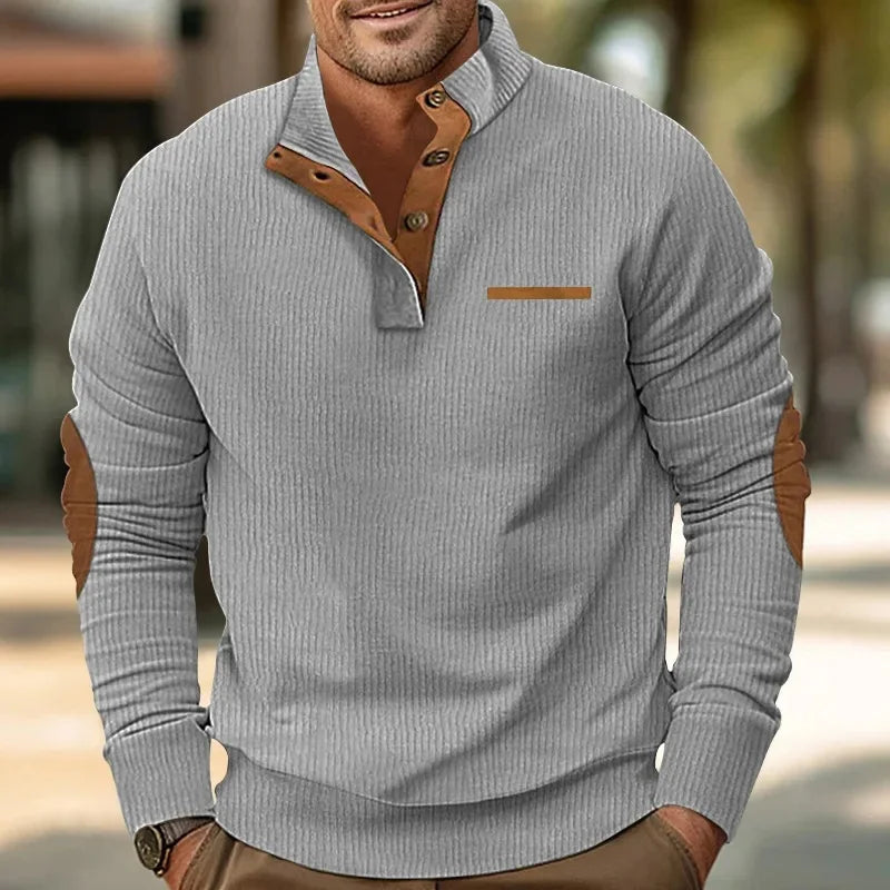 Casual Outdoor Men s Jacket Spring Autumn Corduroy Long Sleeve Stand Collar Sweatshirt Comfortable