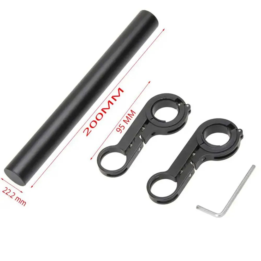 20 cm aluminium fietsstuur met verlengde beugel voor mountainbike koplamp