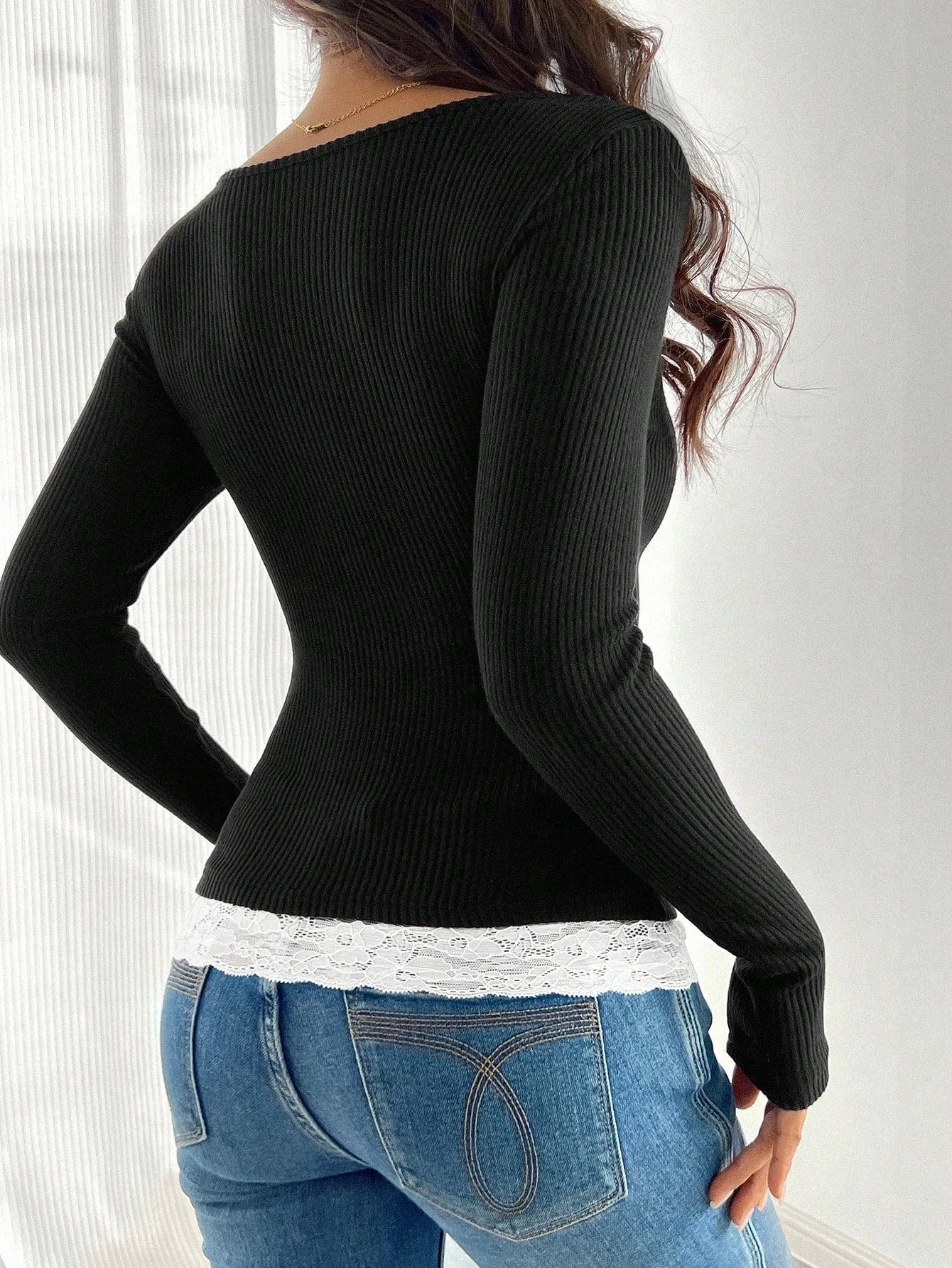 Solid Color Casual Slim T shirts For Women Autumn Y2K Women s T shirt Long