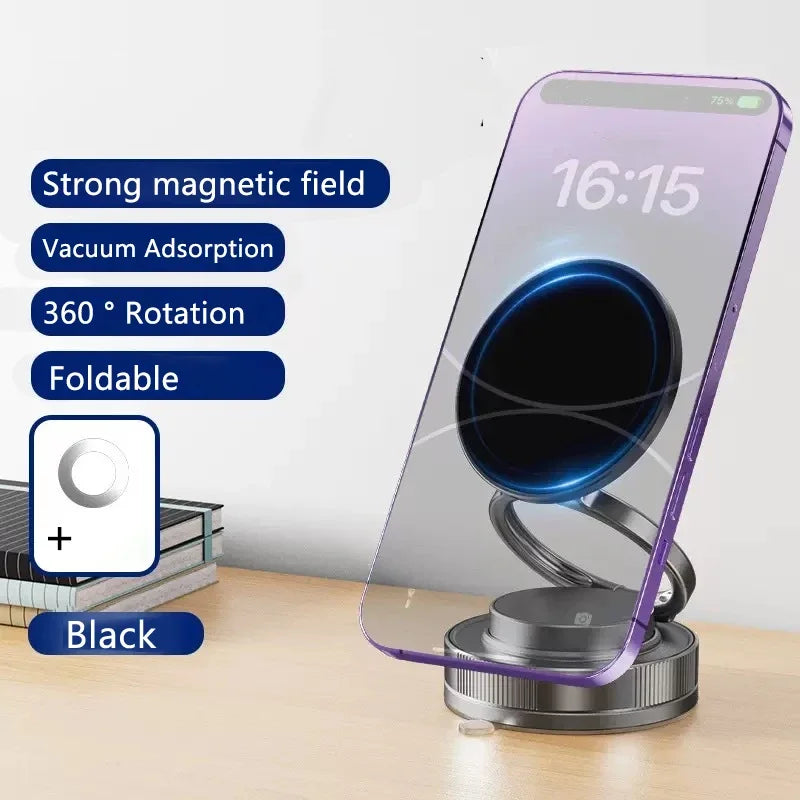 Opvouwbare autotelefoonhouder 360 graden draaibaar vacuümadsorptie dubbelzijdig magnetisch