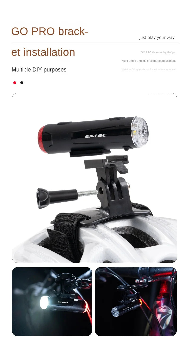 Enlee Fiets Achterlicht USB Oplaadbaar Waterdicht Fiets Veiligheidswaarschuwingslicht
