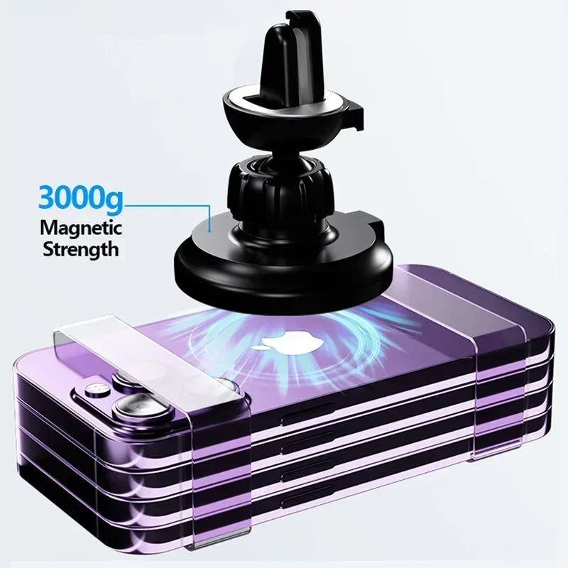 Magnetische auto mobiele telefoonhouder, draadloze oplader voor iPhone 15, 14, 13 en 12